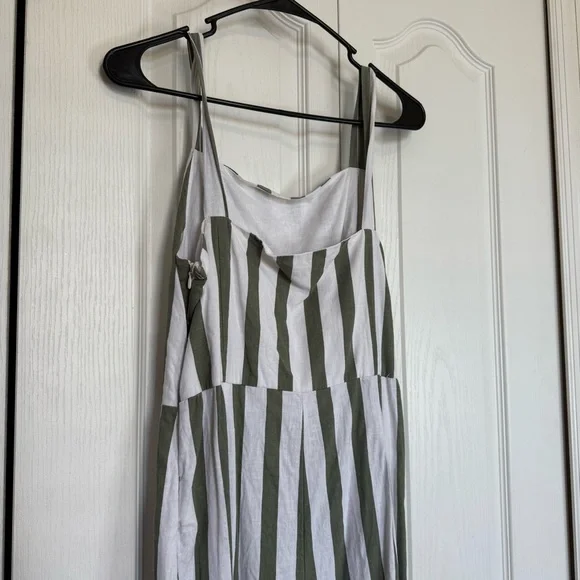 C&C California Olive and White Striped Jumpsuit - Picture 5 of 7